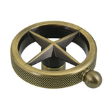 Levante Brass Knurled Wheel Handle