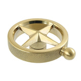 Levante Brass Knurled Wheel Handle