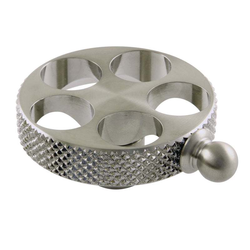 Webb Brass Knurled Wheel Handle