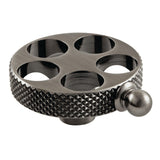 Webb Brass Knurled Wheel Handle