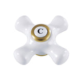 Porcelain Cross Handle (Cold Side)
