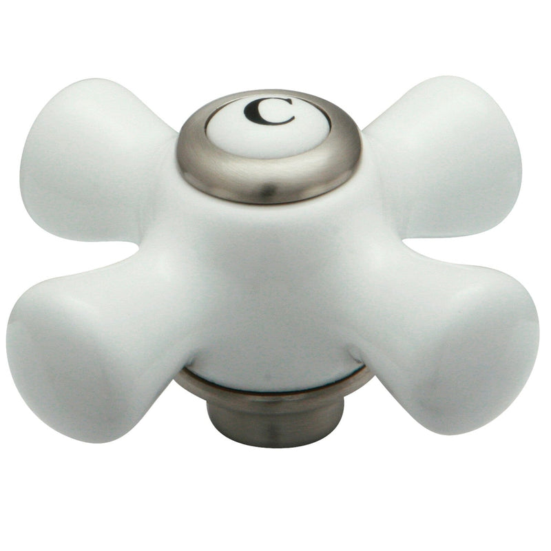 Porcelain Cross Handle (Cold Side)