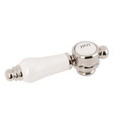 Brass with Porcelain Lever Handle (Hot Side)