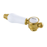 Brass with Porcelain Lever Handle (Hot Side)