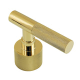 Convergent Brass Knurled Lever Handle