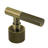 Convergent Brass Knurled Lever Handle