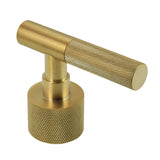 Convergent Brass Knurled Lever Handle