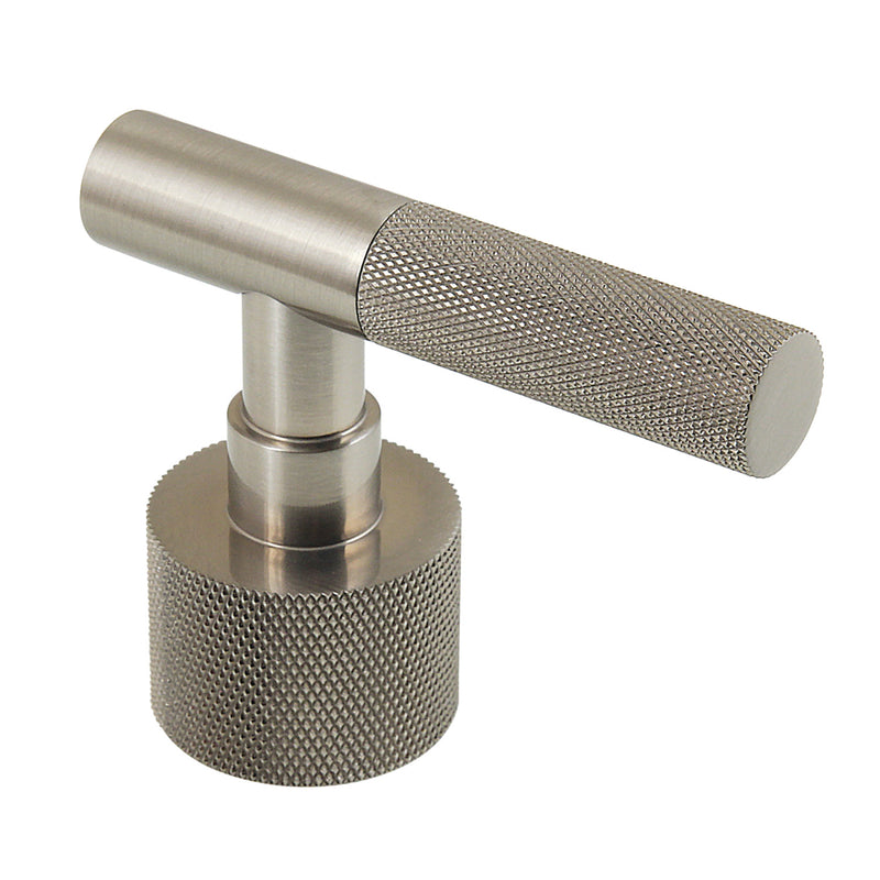 Convergent Brass Knurled Lever Handle