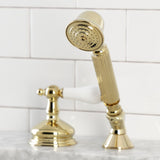 Deck Mount Hand Shower with Diverter for Roman Tub Faucet