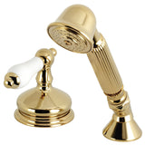 Deck Mount Hand Shower with Diverter for Roman Tub Faucet