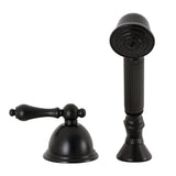 Vintage Deck Mount Hand Shower with Diverter for Roman Tub Faucet