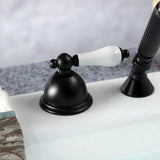 Vintage Deck Mount Hand Shower with Diverter for Roman Tub Faucet