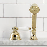 Vintage Deck Mount Hand Shower with Diverter for Roman Tub Faucet