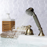 Vintage Deck Mount Hand Shower with Diverter for Roman Tub Faucet