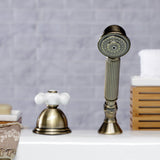 Vintage Deck Mount Hand Shower with Diverter for Roman Tub Faucet