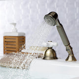 Vintage Deck Mount Hand Shower with Diverter for Roman Tub Faucet