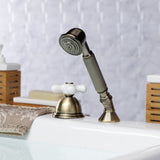 Vintage Deck Mount Hand Shower with Diverter for Roman Tub Faucet