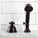 Vintage Deck Mount Hand Shower with Diverter for Roman Tub Faucet