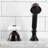 Vintage Deck Mount Hand Shower with Diverter for Roman Tub Faucet