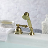 Vintage Deck Mount Hand Shower with Diverter for Roman Tub Faucet