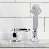 Deck Mount Hand Shower with Diverter for Roman Tub Faucet