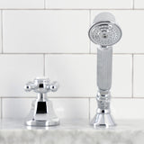 Deck Mount Hand Shower with Diverter for Roman Tub Faucet