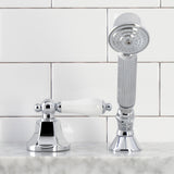 Deck Mount Hand Shower with Diverter for Roman Tub Faucet