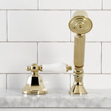 Deck Mount Hand Shower with Diverter for Roman Tub Faucet