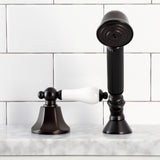 Deck Mount Hand Shower with Diverter for Roman Tub Faucet