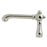 English Country 6-5/8" Brass Faucet Spout, 1.2 GPM