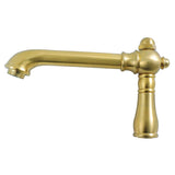 English Country 6-5/8" Brass Faucet Spout, 1.2 GPM