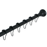 Edenscape 60-Inch to 72-Inch Adjustable Shower Curtain Rod with Rings Combo