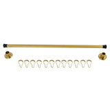 Edenscape 36-Inch to 60-Inch Adjustable Shower Curtain Rod with Rings