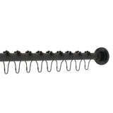 Edenscape 60-Inch to 72-Inch Adjustable Shower Curtain Rod with Rings Combo