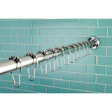 Edenscape 60-Inch to 72-Inch Adjustable Shower Curtain Rod with Rings Combo