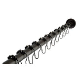 Edenscape 60-Inch to 72-Inch Adjustable Shower Curtain Rod with Rings Combo
