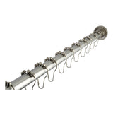 Edenscape 60-Inch to 72-Inch Adjustable Shower Curtain Rod with Rings Combo