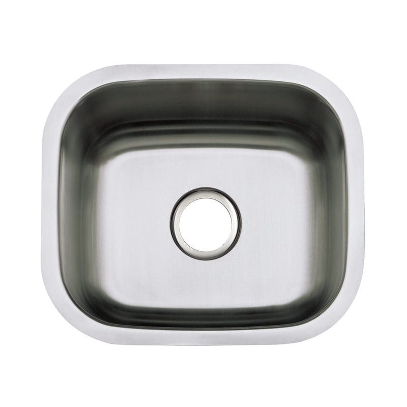 Country 18-Inch Stainless Steel Single Bowl Undermount Kitchen Sink