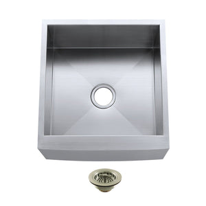 Denver Stainless Steel Farmhouse Single Bowl Sink with Strainer