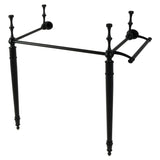 Edwardian Brass Console Sink Legs with Towel Bar