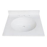 Wimbeldon 25-Inch Solid Surface Vanity Top (8" Faucet Drillings)