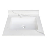 Montesquieu 25-Inch Solid Surface Vanity Top (8" Faucet Drillings)