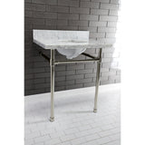 Templeton 30-Inch Carrara Marble Vanity Sink Top (8" Faucet Drillings)