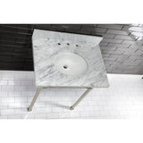 Templeton 30-Inch Carrara Marble Vanity Sink Top (8" Faucet Drillings)