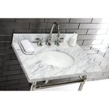 Templeton 30-Inch Carrara Marble Vanity Sink Top (8" Faucet Drillings)