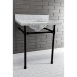 Templeton 30-Inch Carrara Marble Vanity Sink Top (8" Faucet Drillings)