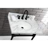 Templeton 30-Inch Carrara Marble Vanity Sink Top (8" Faucet Drillings)