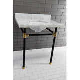 Templeton 30-Inch Carrara Marble Vanity Sink Top (8" Faucet Drillings)