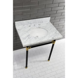 Templeton 30-Inch Carrara Marble Vanity Sink Top (8" Faucet Drillings)