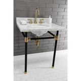 Templeton 30-Inch Carrara Marble Vanity Sink Top (8" Faucet Drillings)